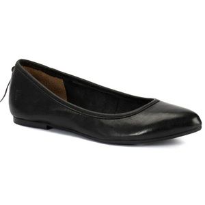 Frye NEW Regina Ballet Flat Leather Black Flats Size 7.5 NWT